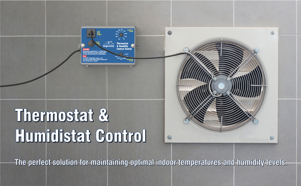 Adjustable Dual Thermostat and Humidity Control Switch Application